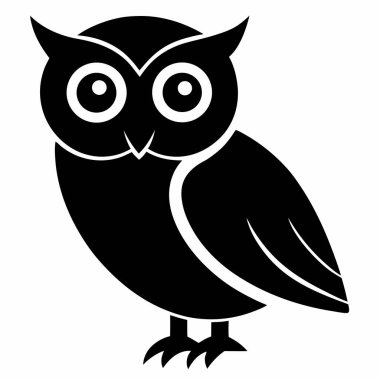 Alert Side View Vector Illustration, baykuş, karlı, alarmlı, siluet, profil