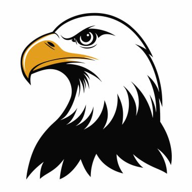 Majestic Bald Eagle Head, Amerikan Sembolü, Vahşi Yaşam Vektör Sanatı