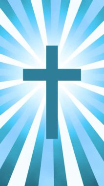 Kutsal Haç, Sonsuz Yaşamın Parlak Sembolü 4K Döngü Dikey Video