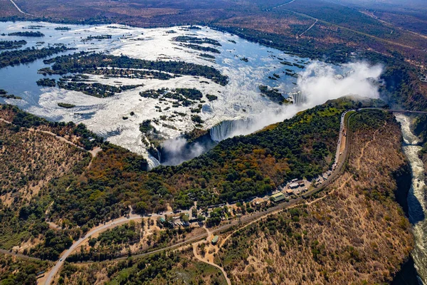 Zimbabwe Zambia Cascate Vittoria National Par — Foto Stock