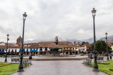 Cusco-Peru Meydanı Çeşmesi