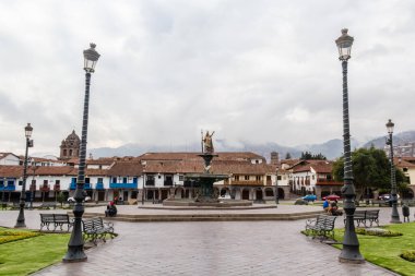 Cusco-Peru Meydanı Çeşmesi