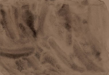 Hand painted watercolor texture. Dramatic brush strokes art. Stylish modern brown tone color. Dark poetic liquid textured background. Expressive earthy dreamy abstract painting. Organic mud fine art.