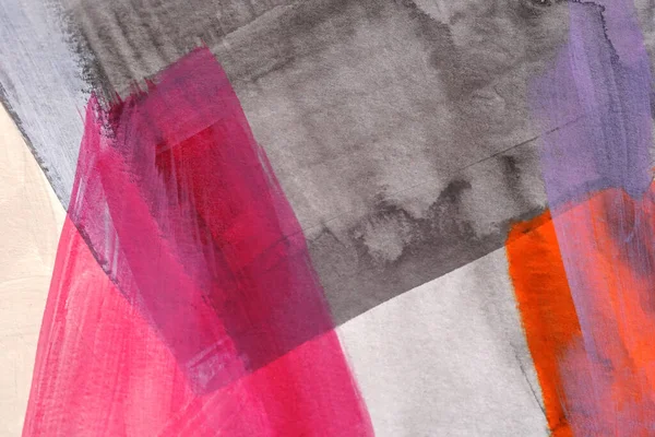 Handbeschilderde Kleurrijke Penseelstreken Textuur Verzadigd Expressief Gelukkig Schilderij Vrolijk Levendig — Stockfoto