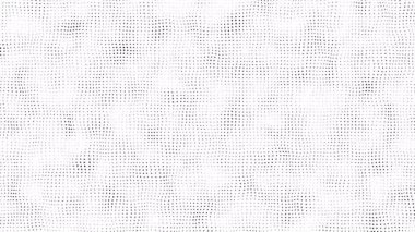 Soyut zarif teknoloji siyah parçacıklar beyaz arka planda kusursuz döngü üzerinde dalgalanıyor. Dijital sunucu siber verileri dalga noktalarını aktarıyor. Fütürist dijital nokta dalgaları Al büyük veri döngüsü arkaplan 4K