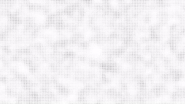 Soyut zarif teknoloji siyah parçacıklar beyaz arka planda kusursuz döngü üzerinde dalgalanıyor. Dijital sunucu siber verileri dalga noktalarını aktarıyor. Fütürist dijital nokta dalgaları Al büyük veri döngüsü arkaplan 4K