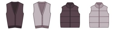 Vektör kolu kesimi kolsuz ceketler 