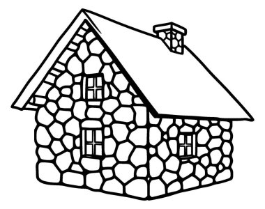 Çizgi film evinin vektör illüstrasyonu