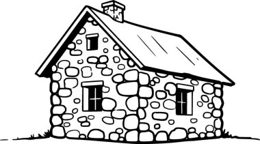 Çizgi film çizim evi çizimi