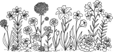 Çiçekler ve yapraklarla boyama kitabı