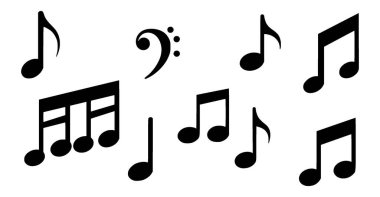 Müzik Notalarının Vektör İllüstrasyonu