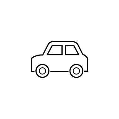 Basit siyah çizgili bir araba..