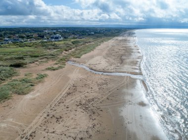 Karavan Campig Melbystrand yakınlarındaki güzel kumsal kumsalları. Laholm İsveç açıkhava yaşam tarzı..
