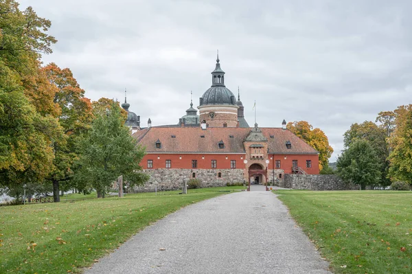 View Famous Swedish Century Gripsholm Castle Located Mariefred Sodermanland Sweden — Stock Photo, Image