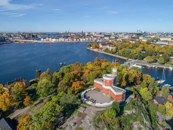 Belle Citadelle Historique Kastellet Sur Îlot Kastellholmen Dans Centre Stockholm — Photo