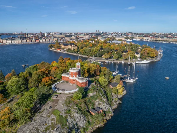 Beautiful Historical Kastellet Citadel Islet Kastellholmen Central Stockholm Sweden — Stock Photo, Image