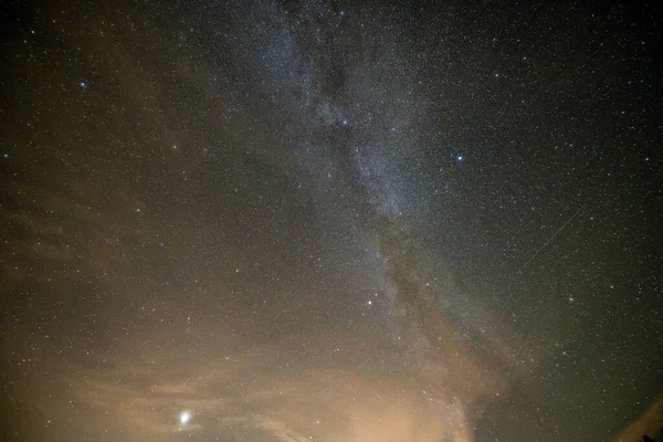 Чумацький Шлях Нічне Небо Біля Озера Рагнерсудсхайм Далласі Швеція Красива — стокове фото