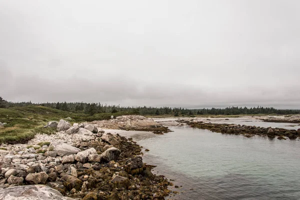 Exploring Beach Morning Kejimkujik National Park Seaside Nova Scotia Canada — Stock Photo, Image