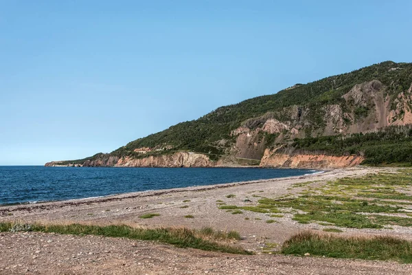 Panoramatický Výhled Malebnou Trasu Cabot Trail Pobřeží Ostrova Cape Breton — Stock fotografie