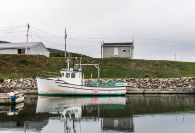 Pleasant Bay Marina fishing village boat tours whale watching Cape Breton Island Cabot Trail Nova Scotia Highlands Canada. clipart