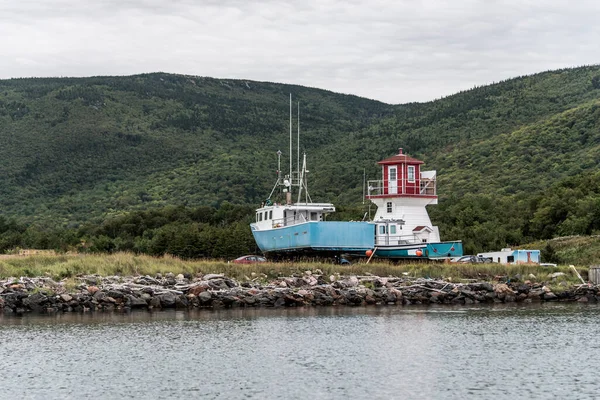 Pleasant Bay Marina Rybářské Vesnice Výlety Velryb Sledování Cape Breton — Stock fotografie
