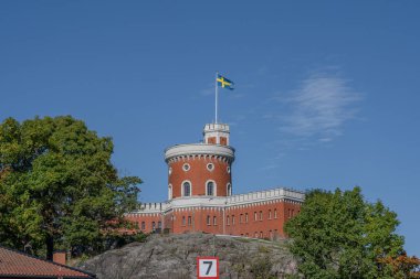 İsveç 'in merkezinde, Kastellholmen adasındaki güzel tarihi Kastellet kalesi..