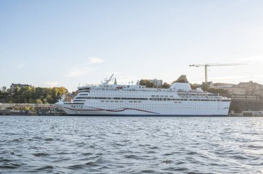 27.09.2021 Stockholm İsveç Teknesi Viking MS Cinderella gemisi Stockholm 'e yanaştı..
