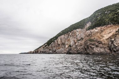 Cape Breton Adası Sahil Hattı 'nın panoramik manzarası Cabot Yolu manzaralı rotası, Nova Scotia Hghlands Kanada.