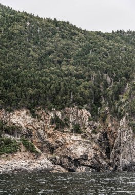 Cape Breton Adası Sahil Hattı 'nın panoramik manzarası Cabot Yolu manzaralı rotası, Nova Scotia Hghlands Kanada.