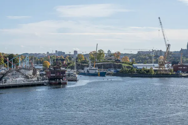 2021 Sweden Stockholm View Coast Guard Harbour Amusement Park Grona — Stock Photo, Image