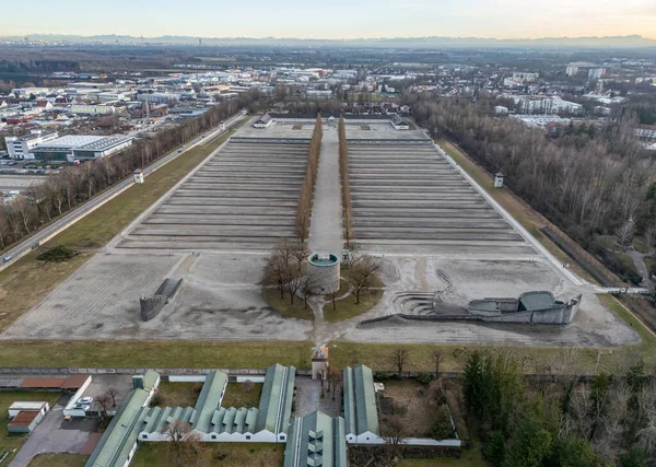 Vista Aérea Del Campo Concentración Dachau Baviera Alemania —  Fotos de Stock
