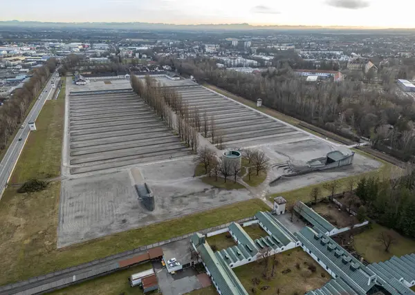 Vista Aérea Campo Concentração Dachau Baviera Alemanha — Fotografia de Stock