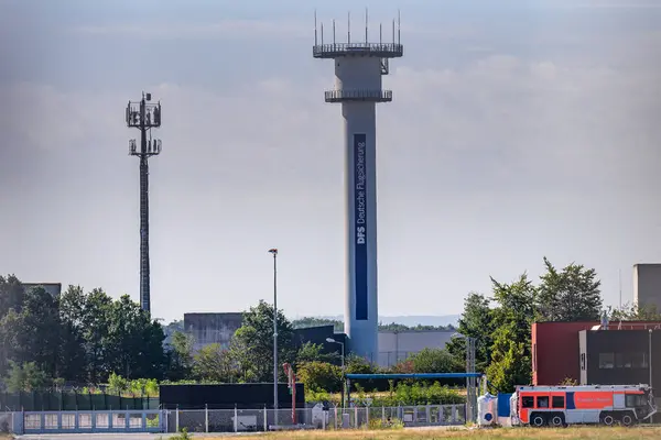 Frankfurt Duitsland 2019 Radartoren Van Deutsche Flugsicherung Dfs Duitse Luchtvaartnavigatiediensten — Stockfoto