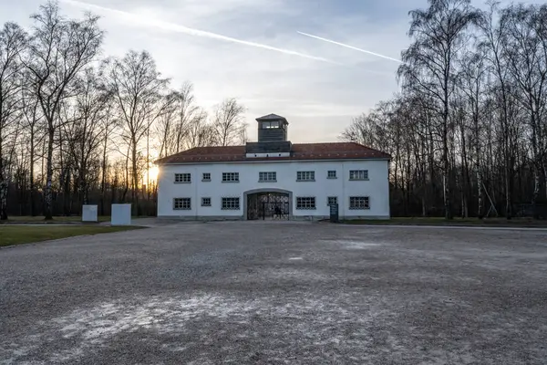 Edificio Seguridad Principal Entrada Campo Concentración Dachau Dachau Alemania —  Fotos de Stock
