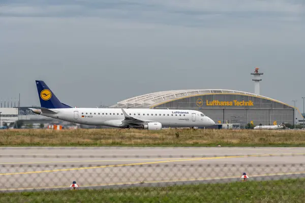 Frankfurt Alemania Lufthansa Technik Tec Hangar Reparación Eje Principal Fraport — Foto de Stock