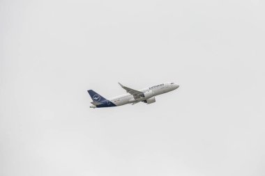 Frankfurt Almanya 11.08.19 Lufthansa Airbus A320-271N Fraport Havaalanı D-AINR.