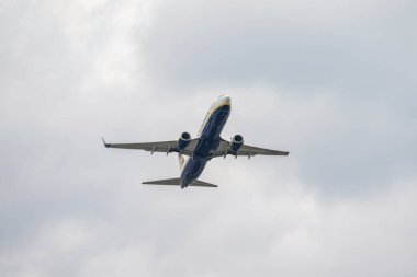 Frankfurt Almanya 11.08.19 Ryanair Boeing EI-FRH havaalanına indi.