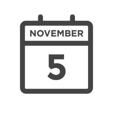 5 Kasım Takvim Günü veya Tarih ve Randevu Tarihi