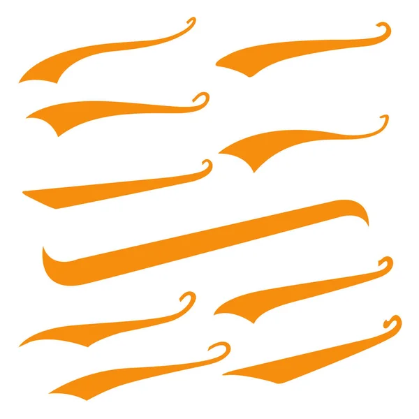 Orange Swirls Swash Logo Ornament Design — Stock vektor