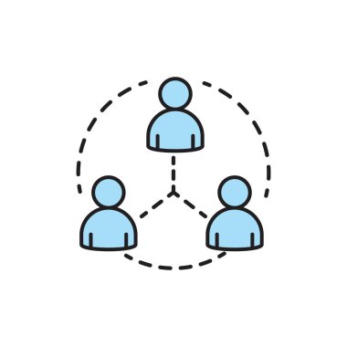 Icon with Infected People Using Contact Tracing to Contain the Spread of the CoronaVirus. Contact Tracing Covid-19 concept.