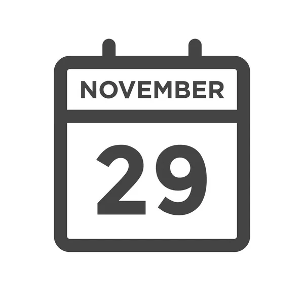 Νοεμβρίου Ημερολογιακή Ημέρα Ημερομηνία Λήξης Προθεσμίας Και Διορισμός — Διανυσματικό Αρχείο