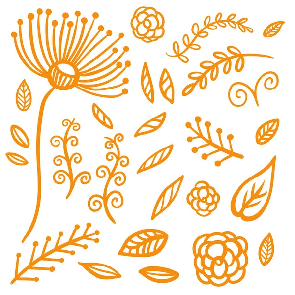 Orange Swirls Swash Logo Ornament Design — ストックベクタ