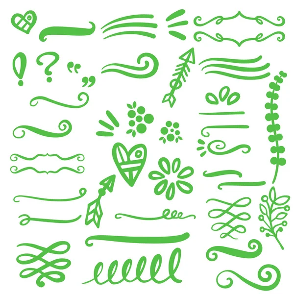 Green Swirls Swash Logo Ornament Design — Stock Vector