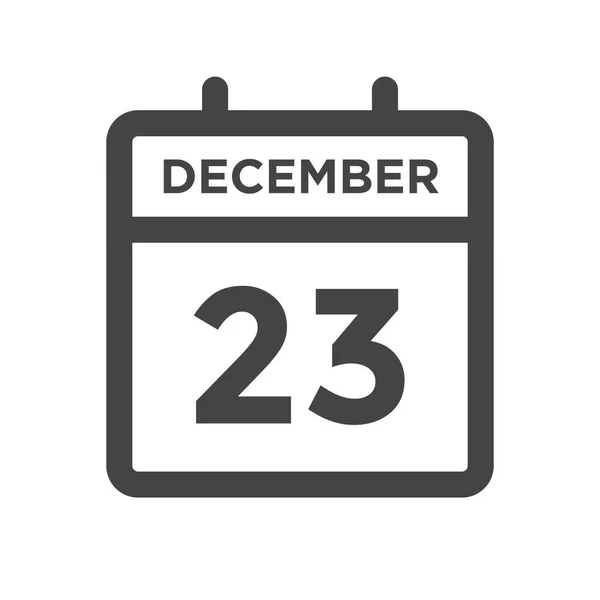 Diciembre Día Calendario Fecha Calendario Para Fecha Límite Cita — Vector de stock