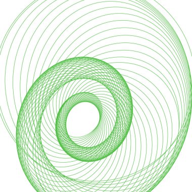 Green Swirls Swash Logo Ornament Design