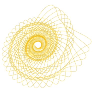 Yellow Swirls Swash Logo Ornament Design