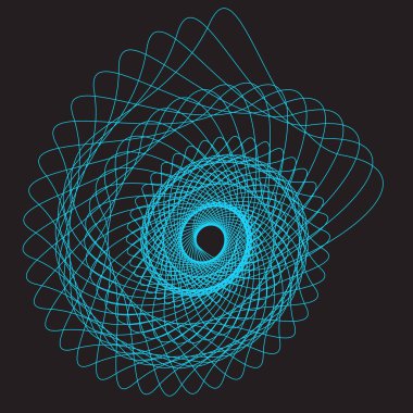 Swoosh Vektör Çizgisi Çalışması ile Mavi Girdap