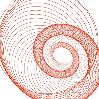 Red Swirls Swash Logo Ornament Design