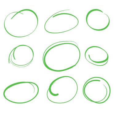 Green Swirls Swash Logo Ornament Design