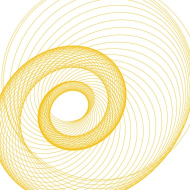 Yellow Swirls Swash Logo Ornament Design